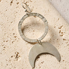 Earrings hoop/crescent brass 2.5L silver