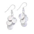 Silver Metal Cluster Earrings