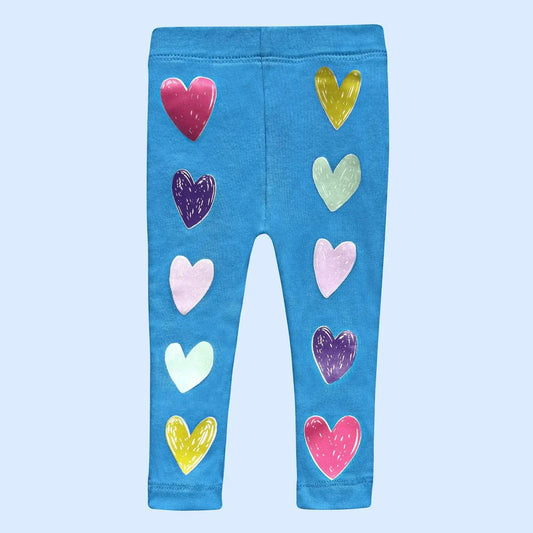 Organic Baby Leggings, Hearts