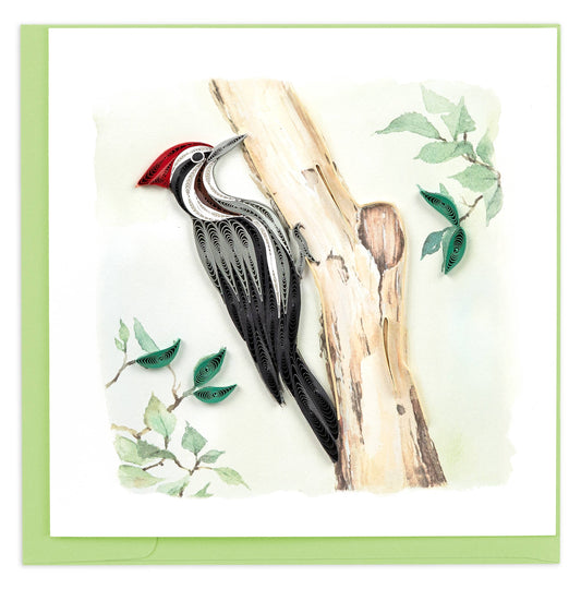 Quilled Greeting Card, "Pileated Woodpecker"