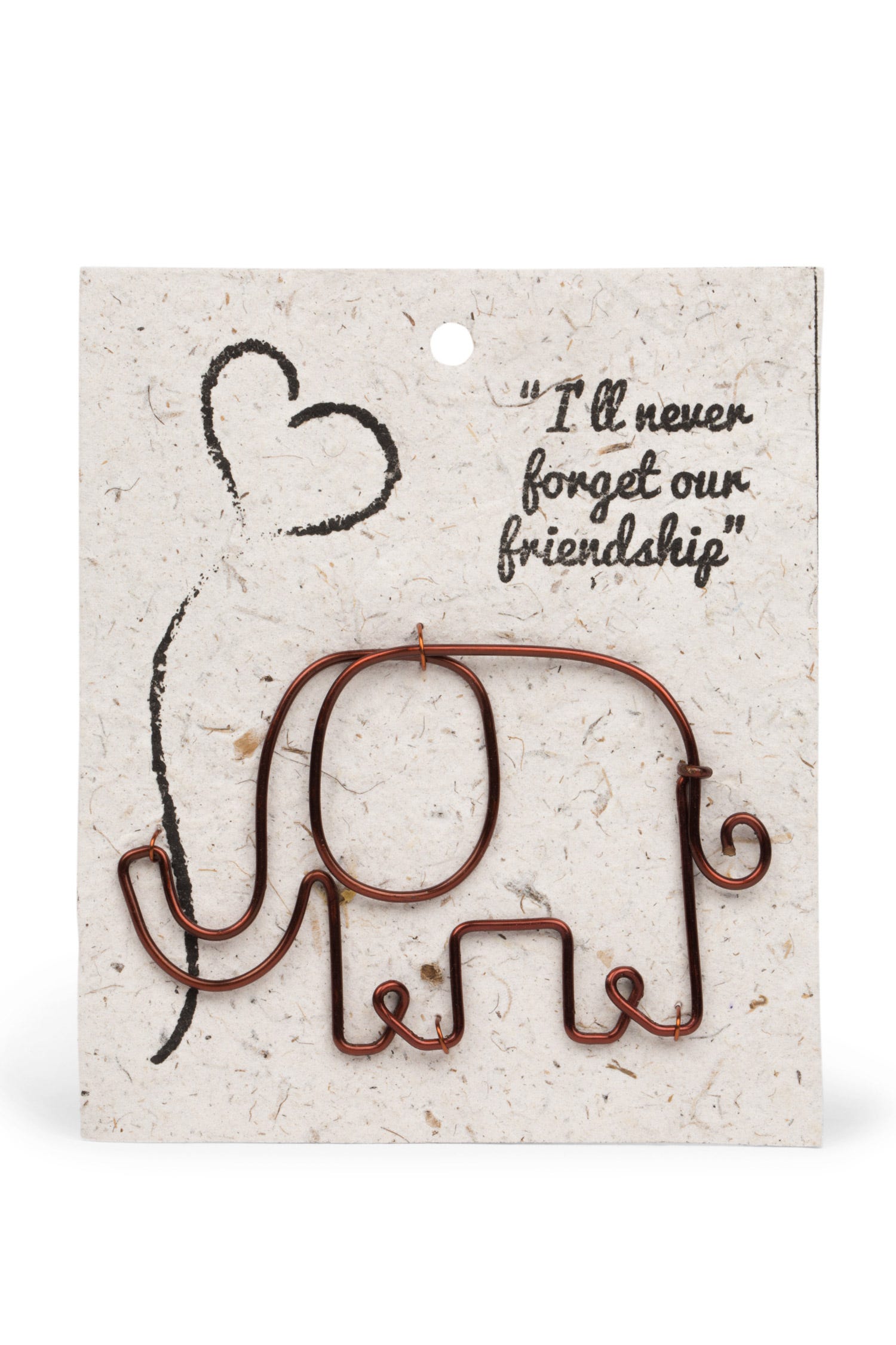 Bookmark elephant/card M/3 copper 4H gray