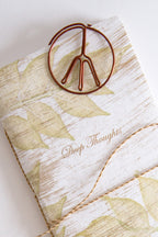 Bookmark peace sign/card M/3 2D blue/copper