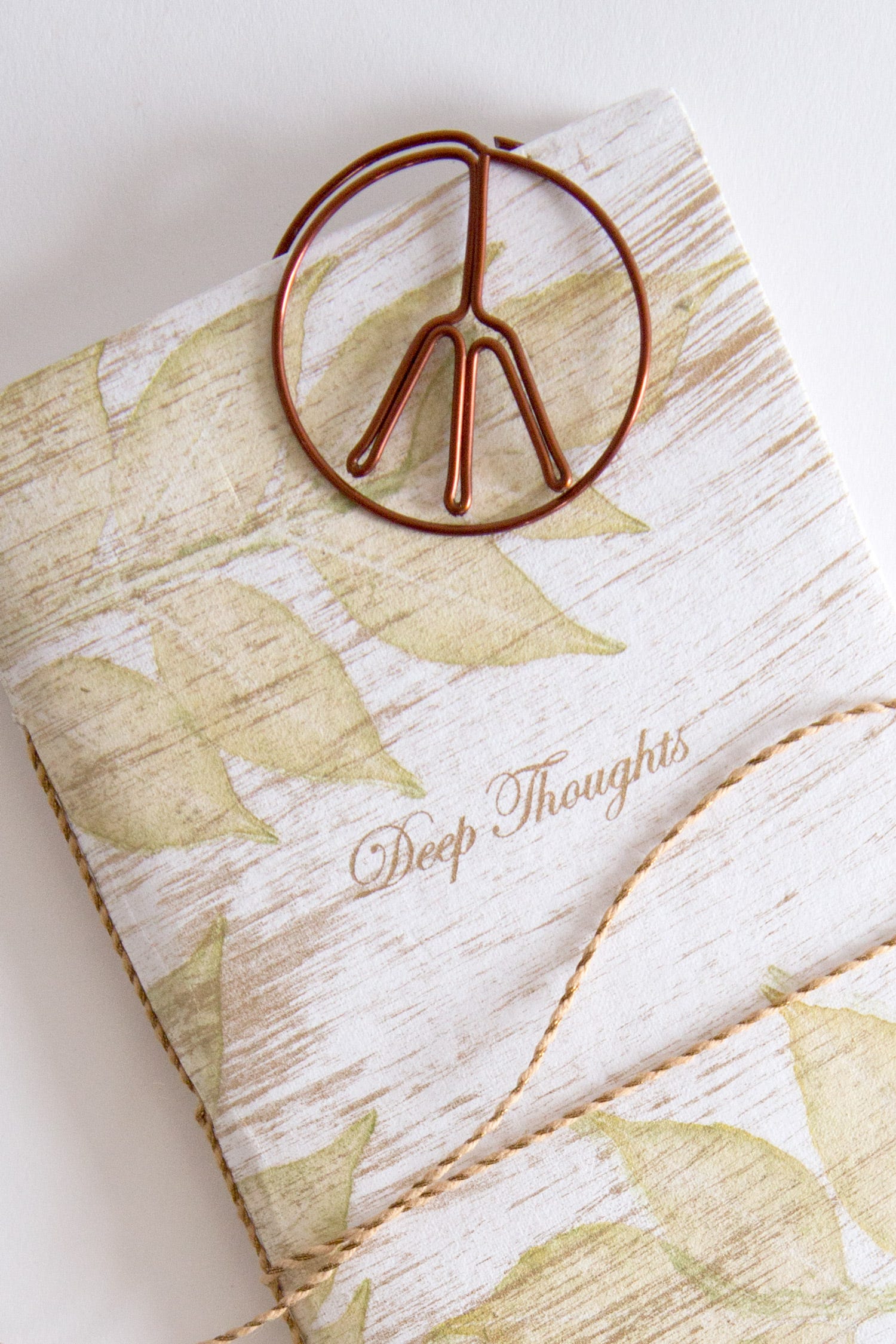 Bookmark peace sign/card M/3 2D blue/copper