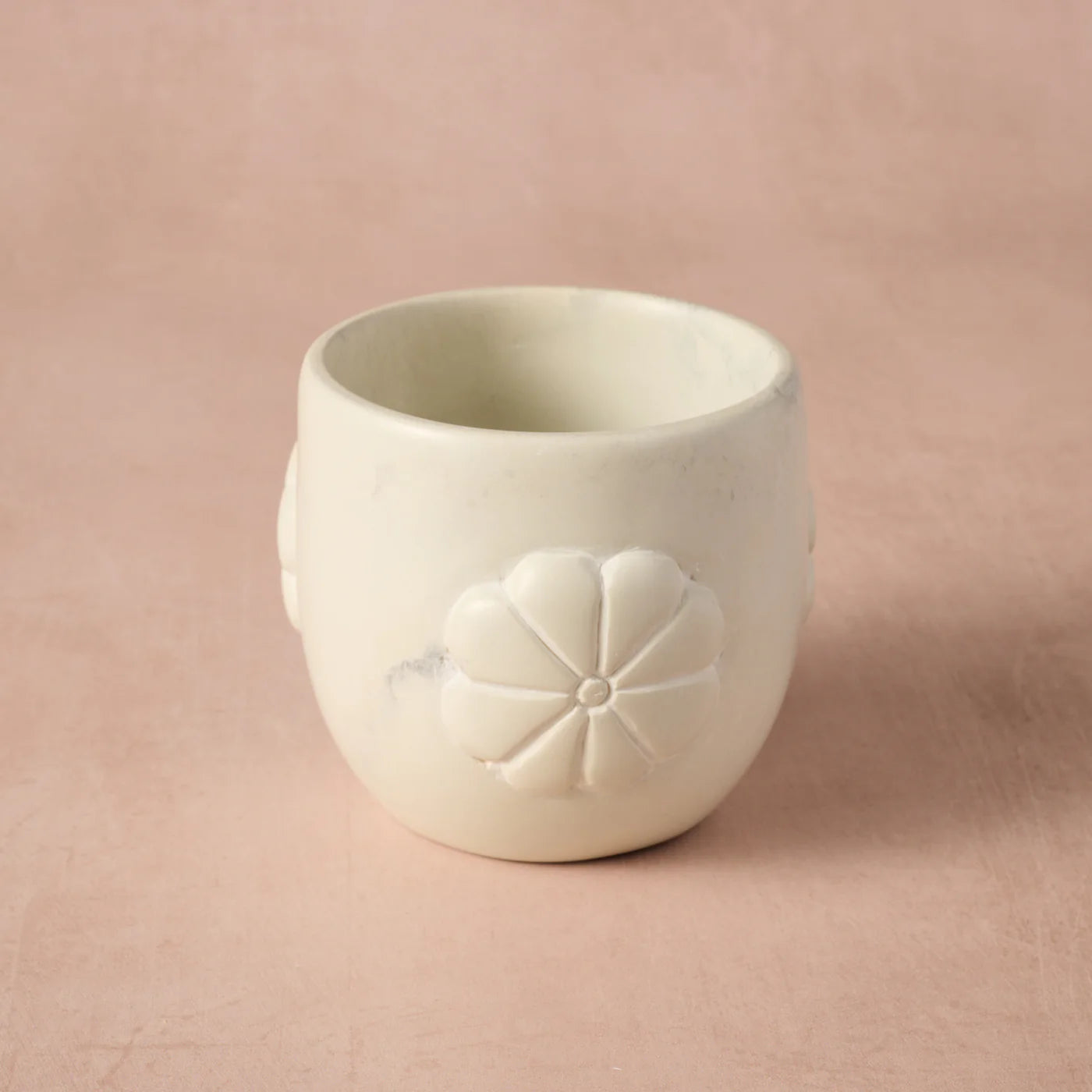 Mea Floral Soapstone Planter