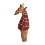 Bottle topper giraffe M/3 wood/cork