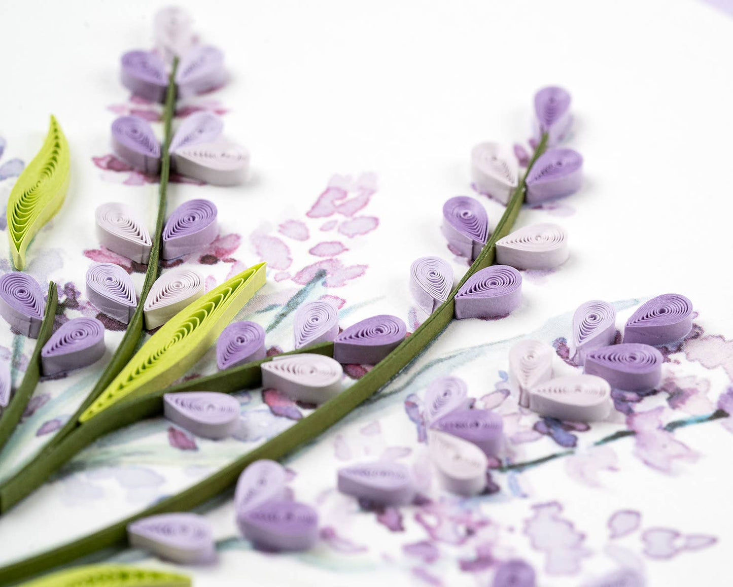 Quilled Greeting Card, "Lavender Bunch"