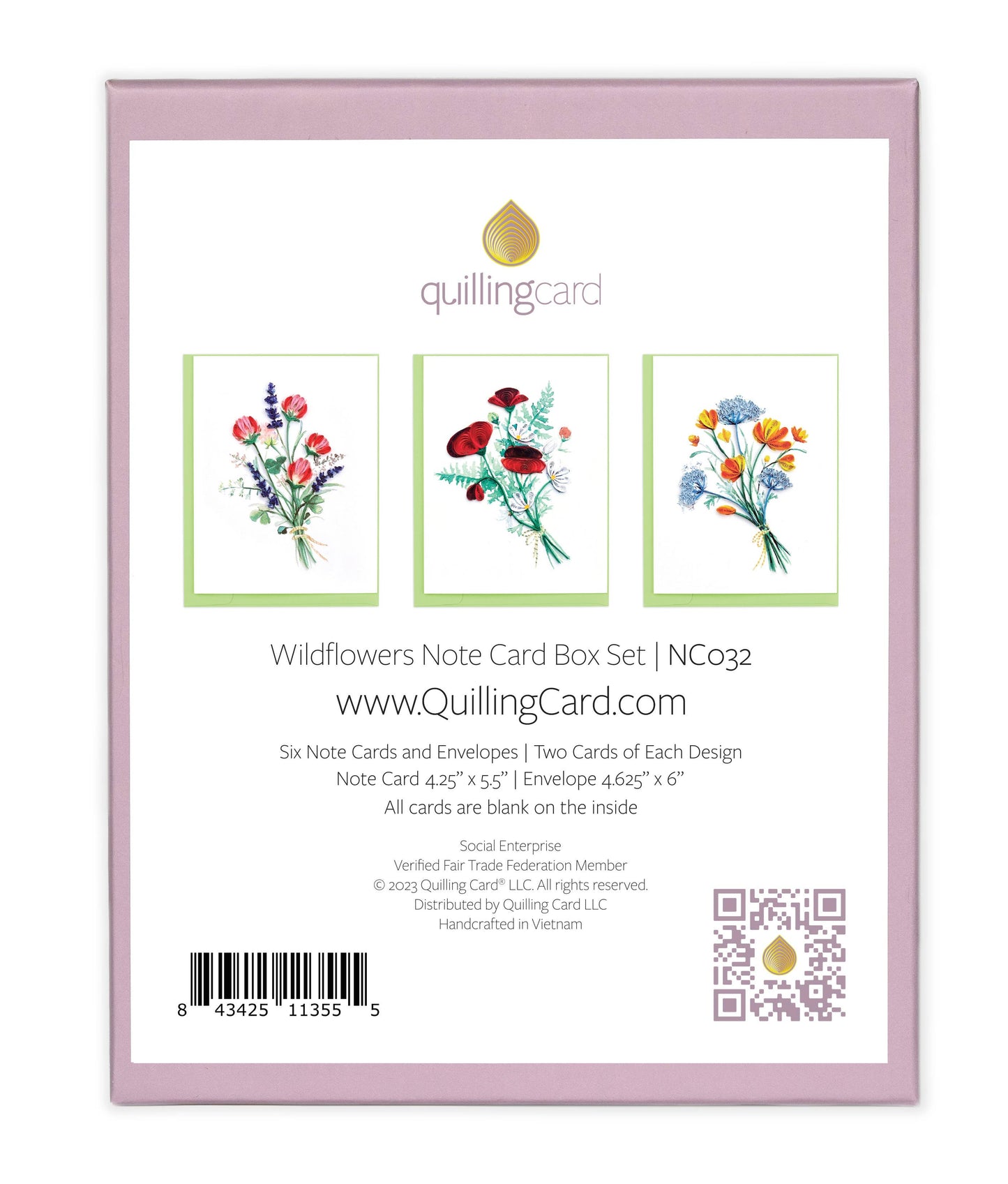Quilled Note Card Box Set - Wildflowers