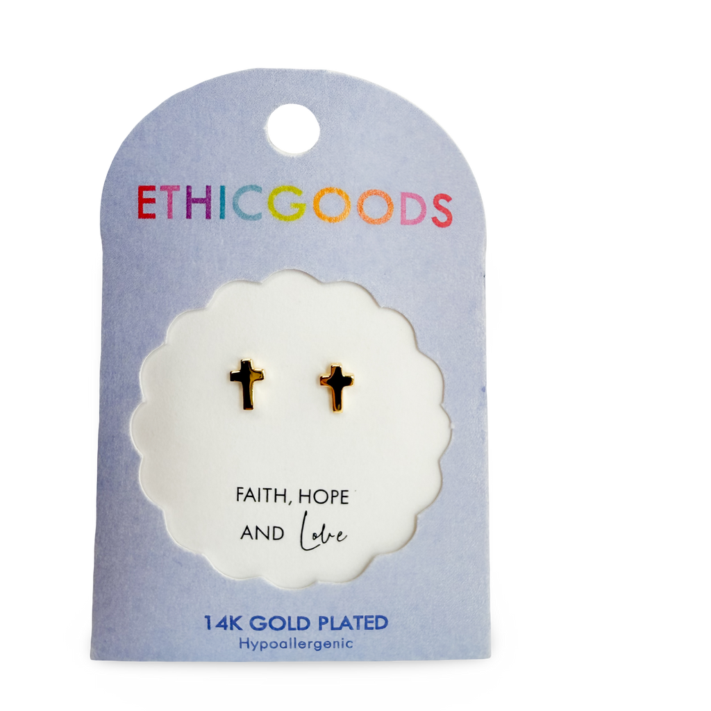 Cross Tiny Stud Kids Earrings