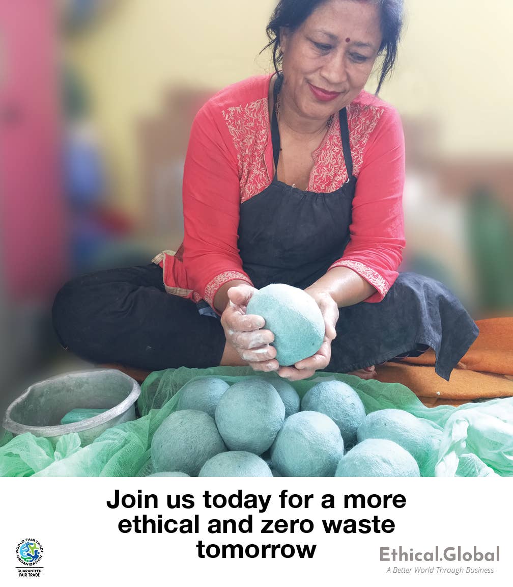 Eco Wool Dryer Balls, "Flowers"