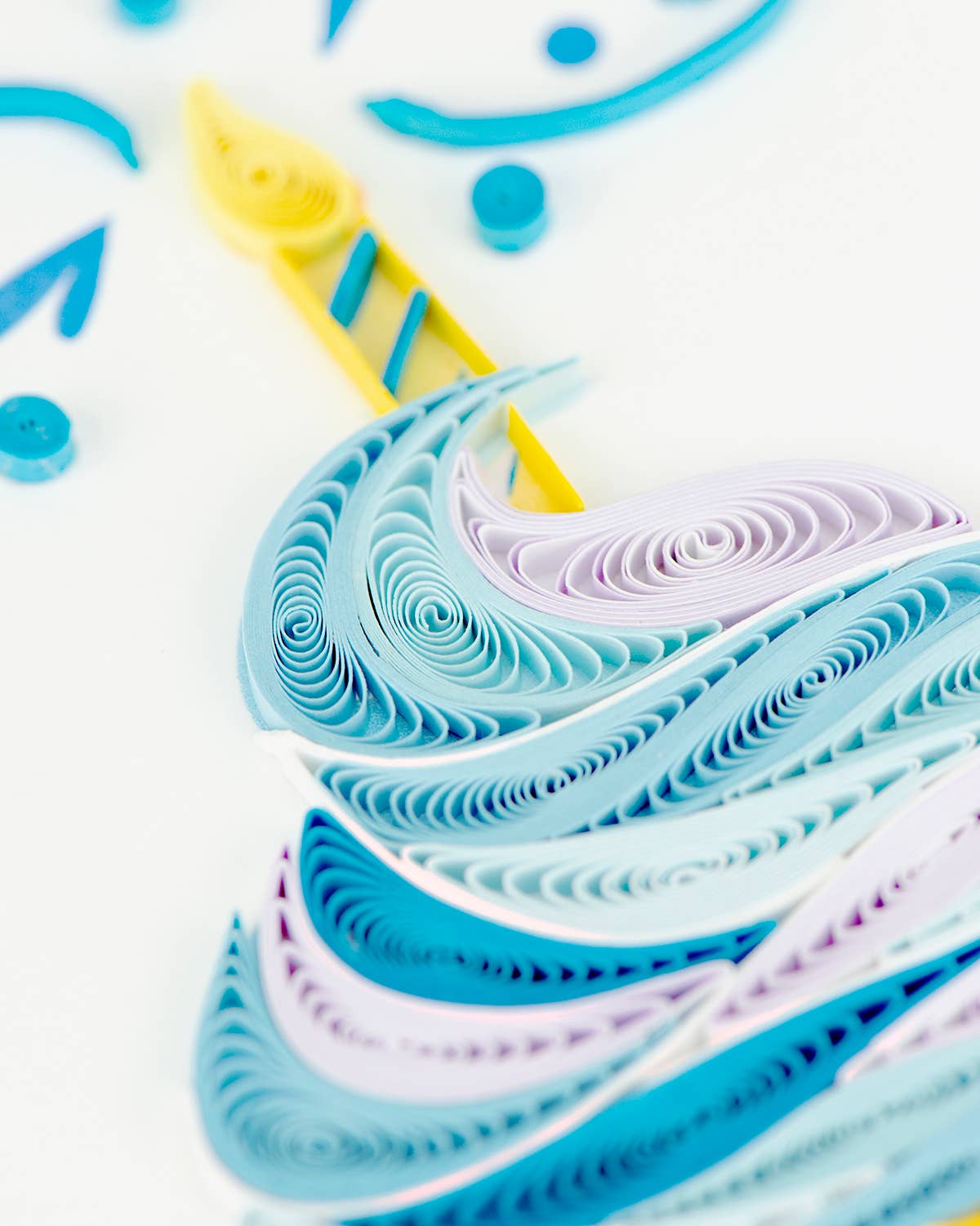 Quilled Greeting Card, "Cupcake & Candle"