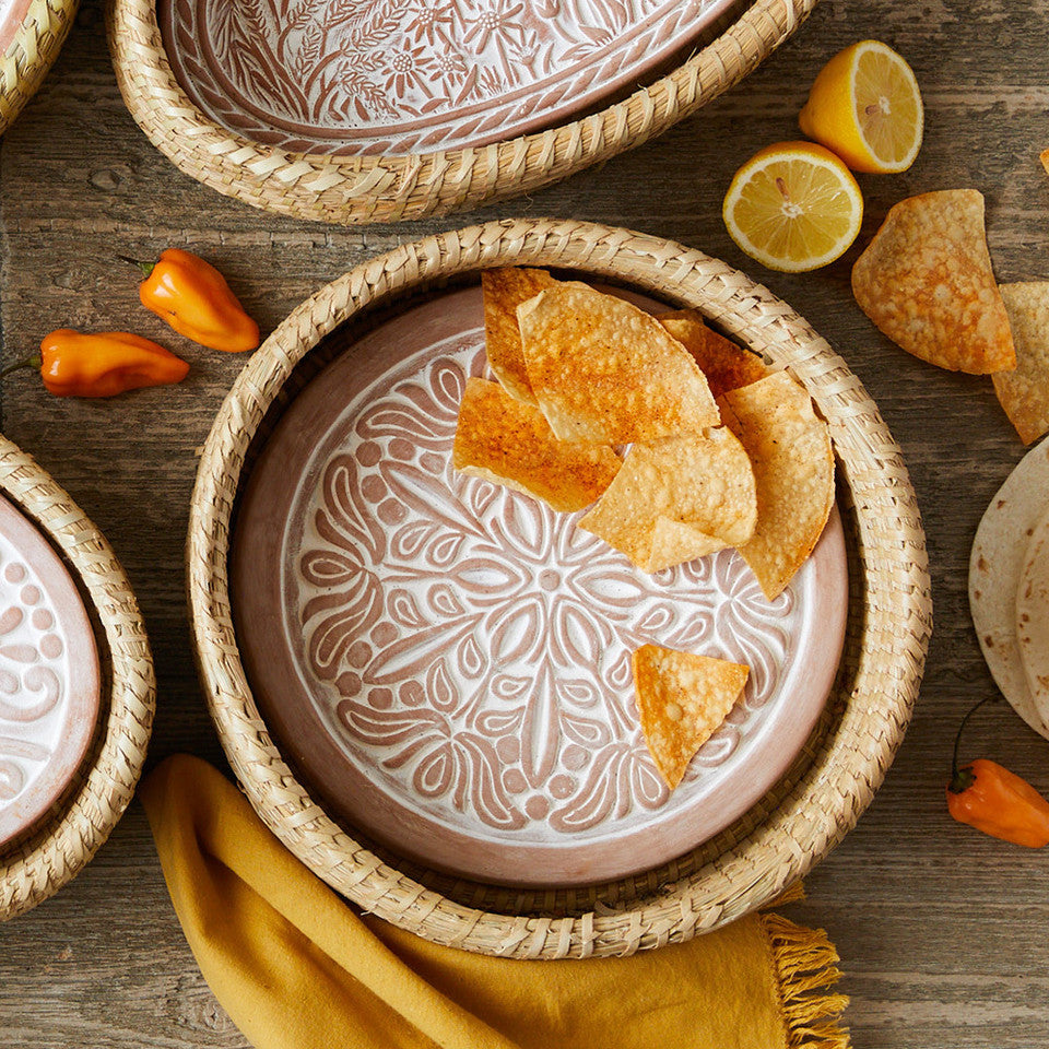 "Lotus" Round Bread Warmer Basket