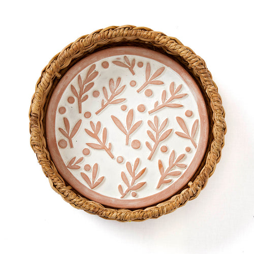 "Olive Branch" Bread Warmer Basket