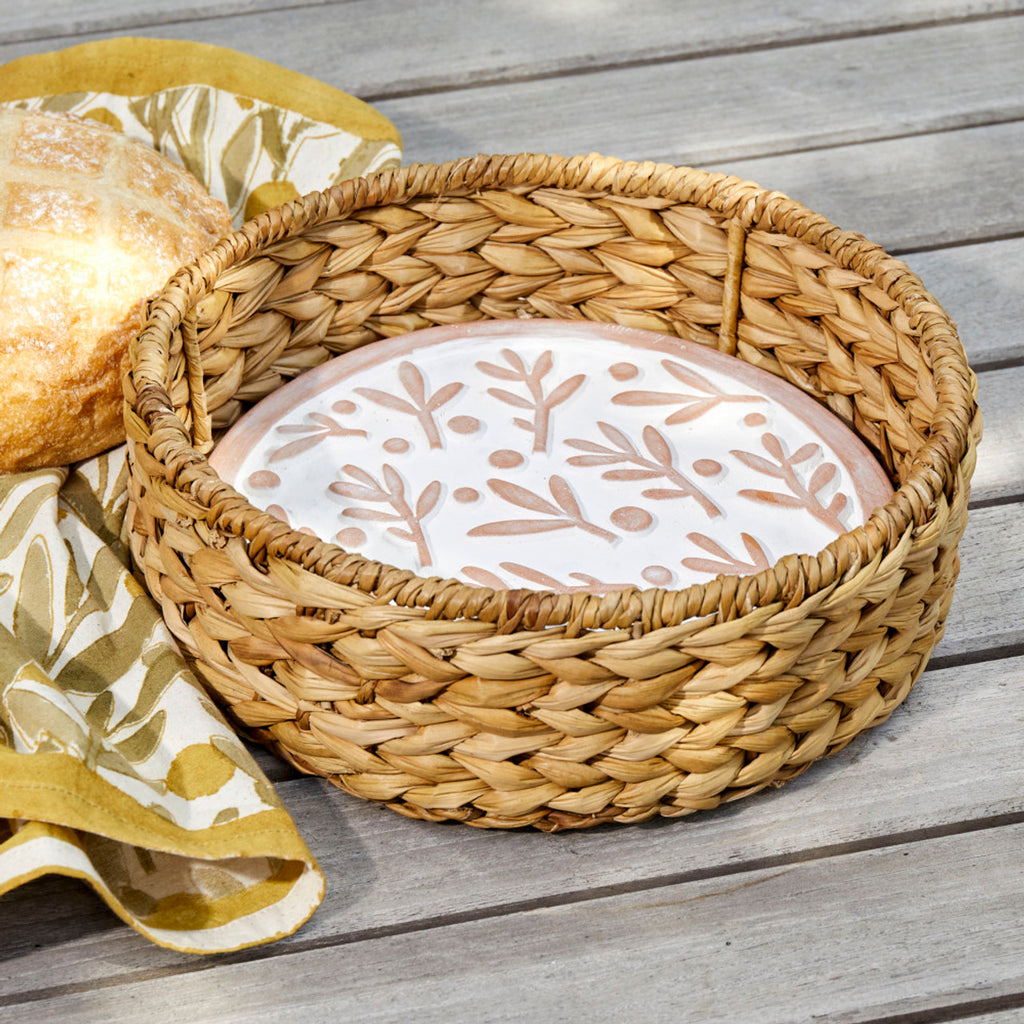 "Olive Branch" Bread Warmer Basket