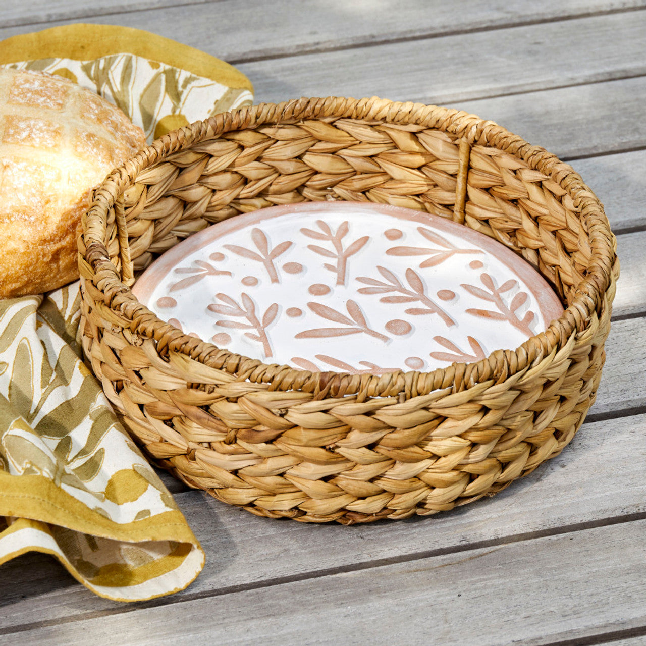 "Olive Branch" Bread Warmer Basket