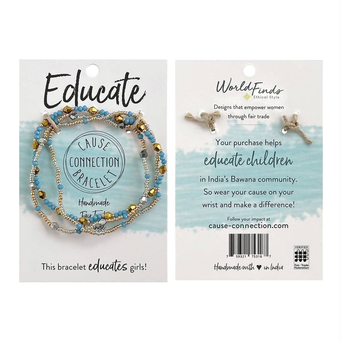 Multistrand Bracelet, "Cause Connection: Educate"