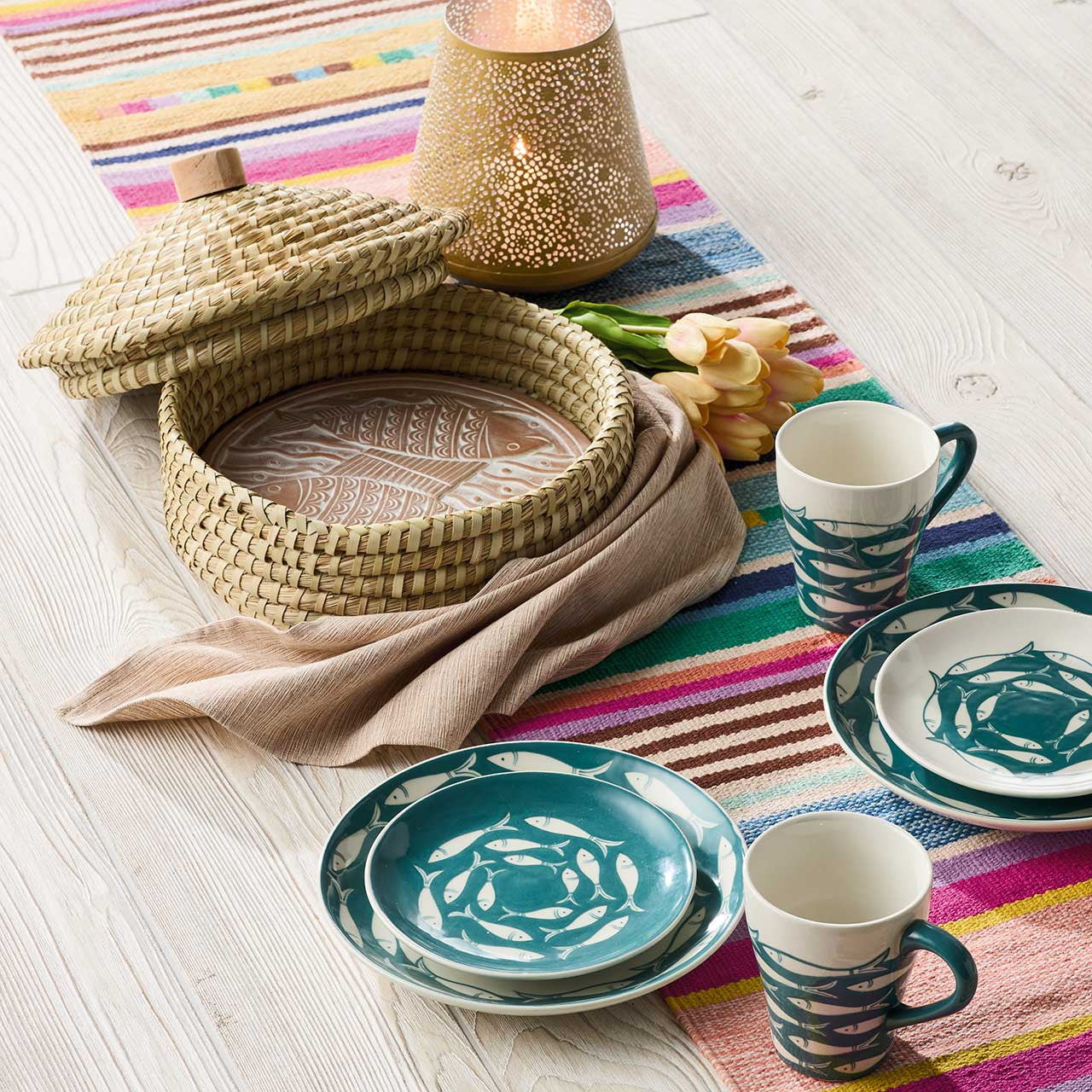 "Macha" Lidded Bread Warmer Basket