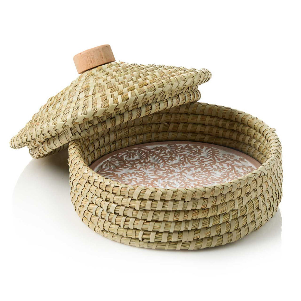 "Pangara" Lidded Bread Warmer Basket