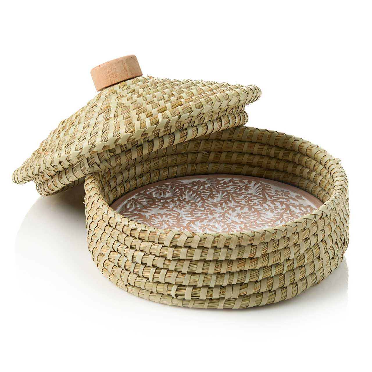 "Pangara" Lidded Bread Warmer Basket