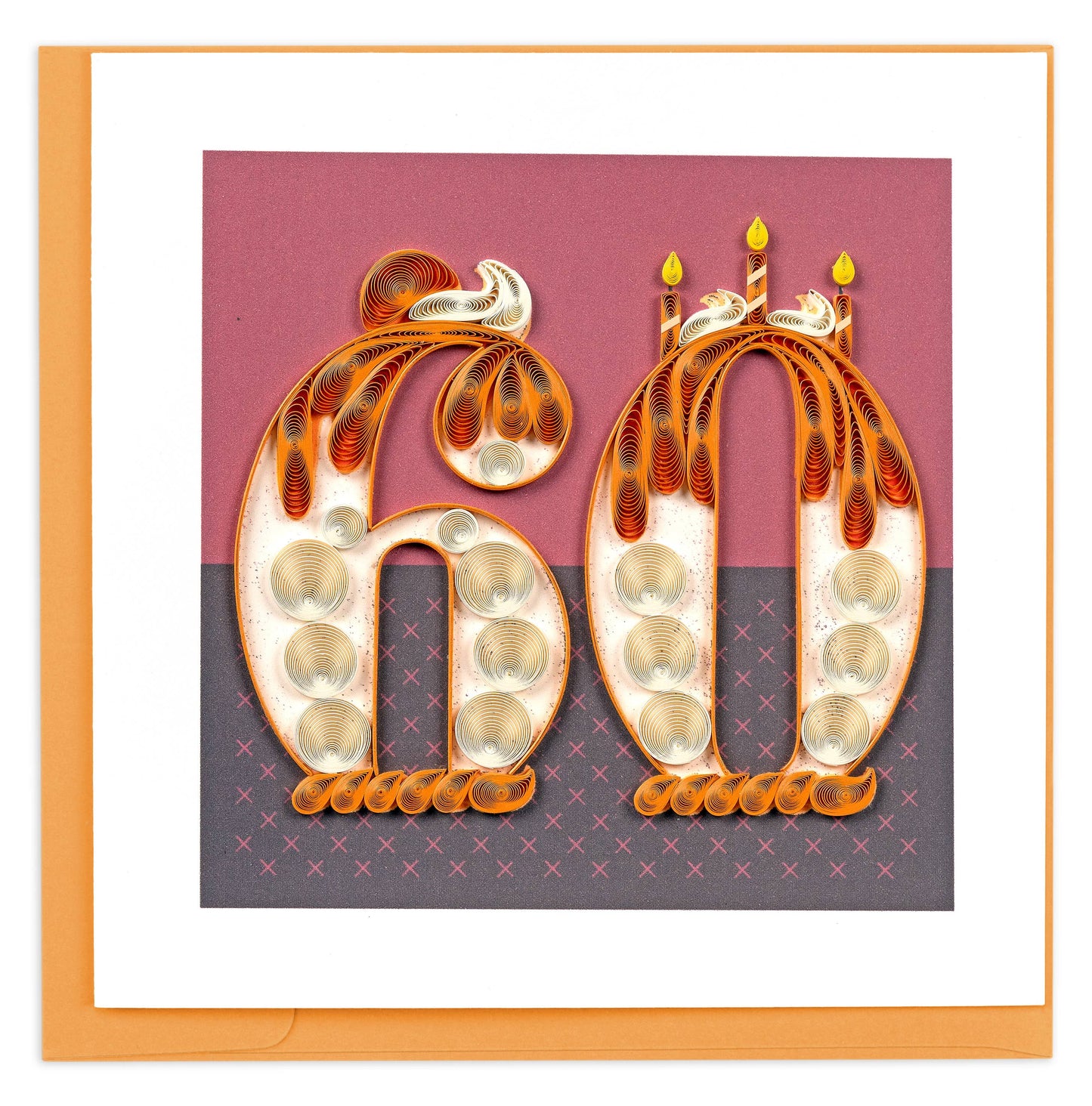 Quilled Greeting Card, "Milestone - 60"