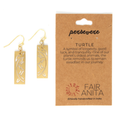 Earrings, Animal Cut Out, Turtle
