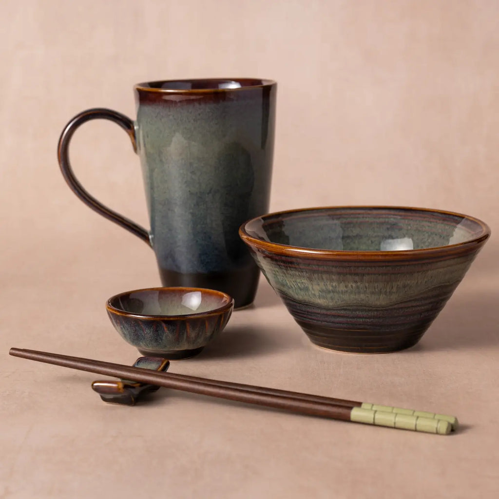"Mekong" Tall Drip Glaze Mug