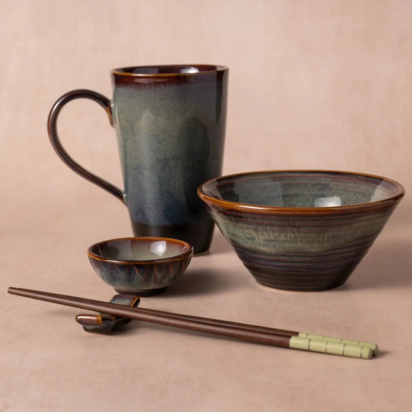"Mekong" Tall Drip Glaze Mug