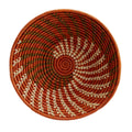 Orange + Cream Spiral Raffia Basket
