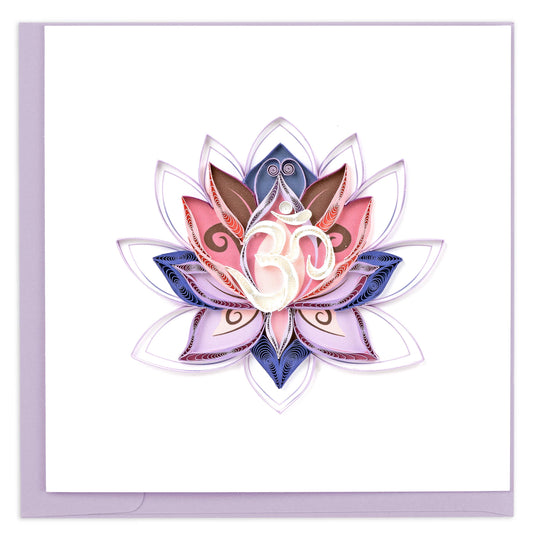Quilled Greeting Card, "Ohm Lotus"
