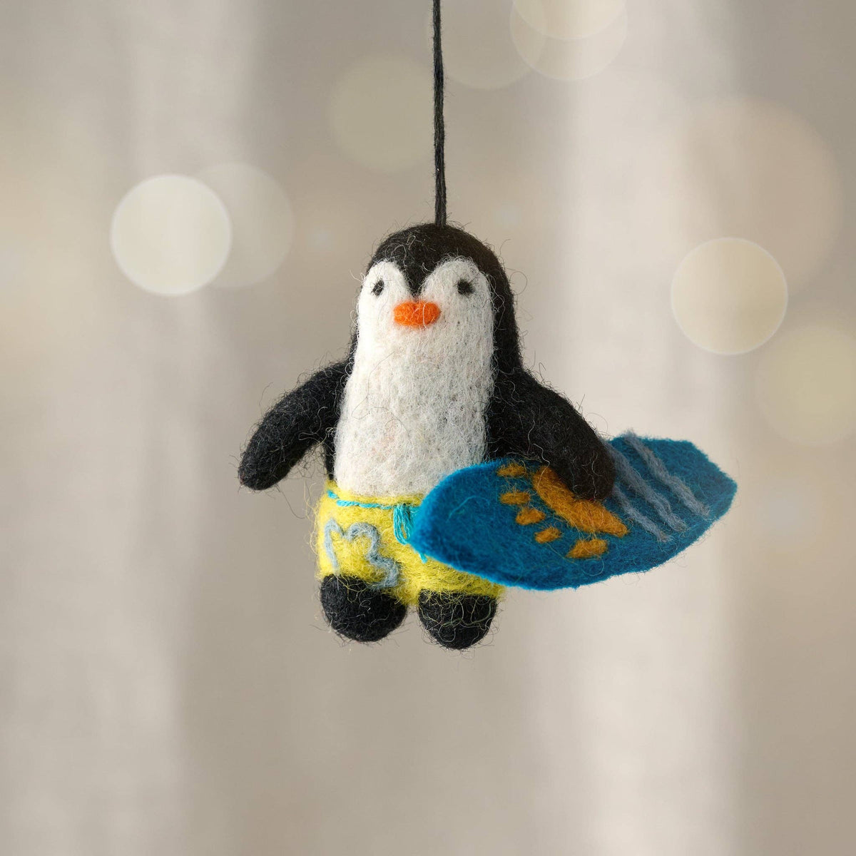 Parsi Surfing Penguin Ornament