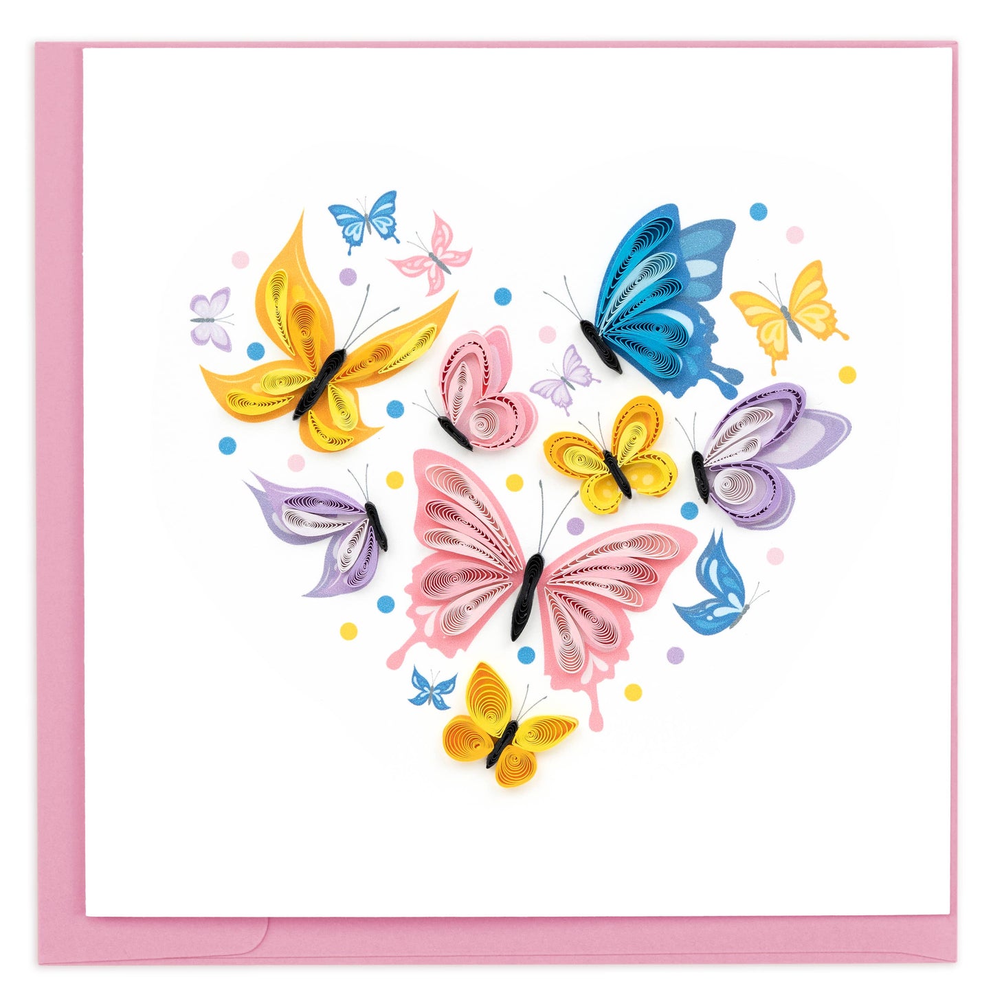Quilled Greeting Card, "Butterfly Heart"