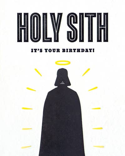 Recycled Paper Cards, "Holy Sith Birthday"