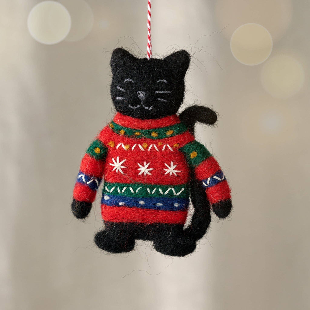 Kalo Ugly Sweater Cat Ornament