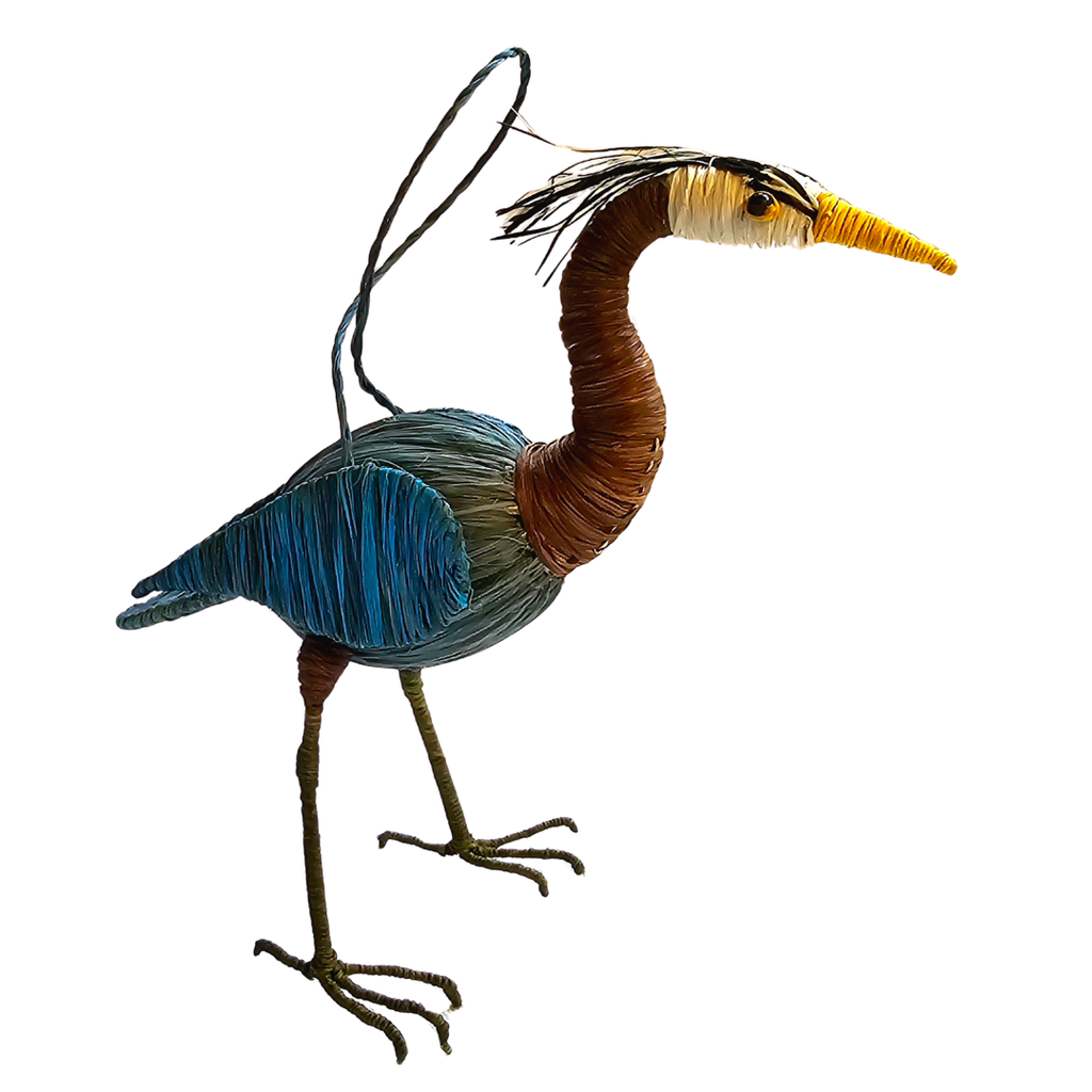 Great Blue Heron Woven Ornament