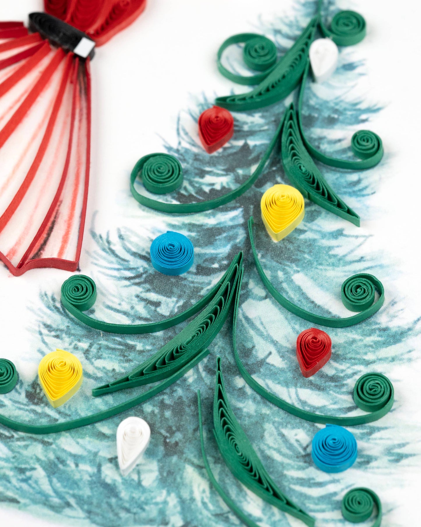 Quilled Greeting Card, “Christmas Lady”