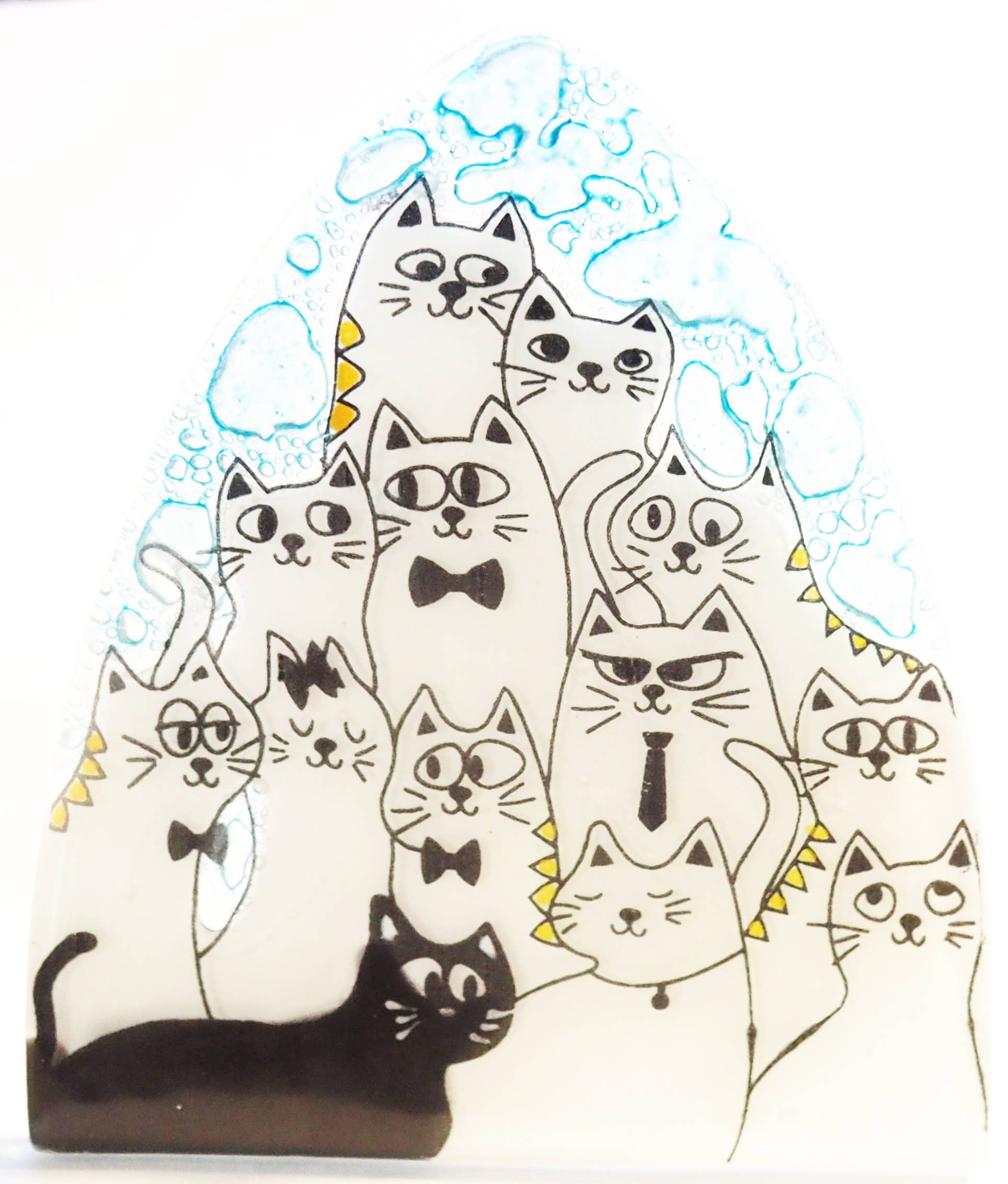 Glass Night Light - Pack of Cats