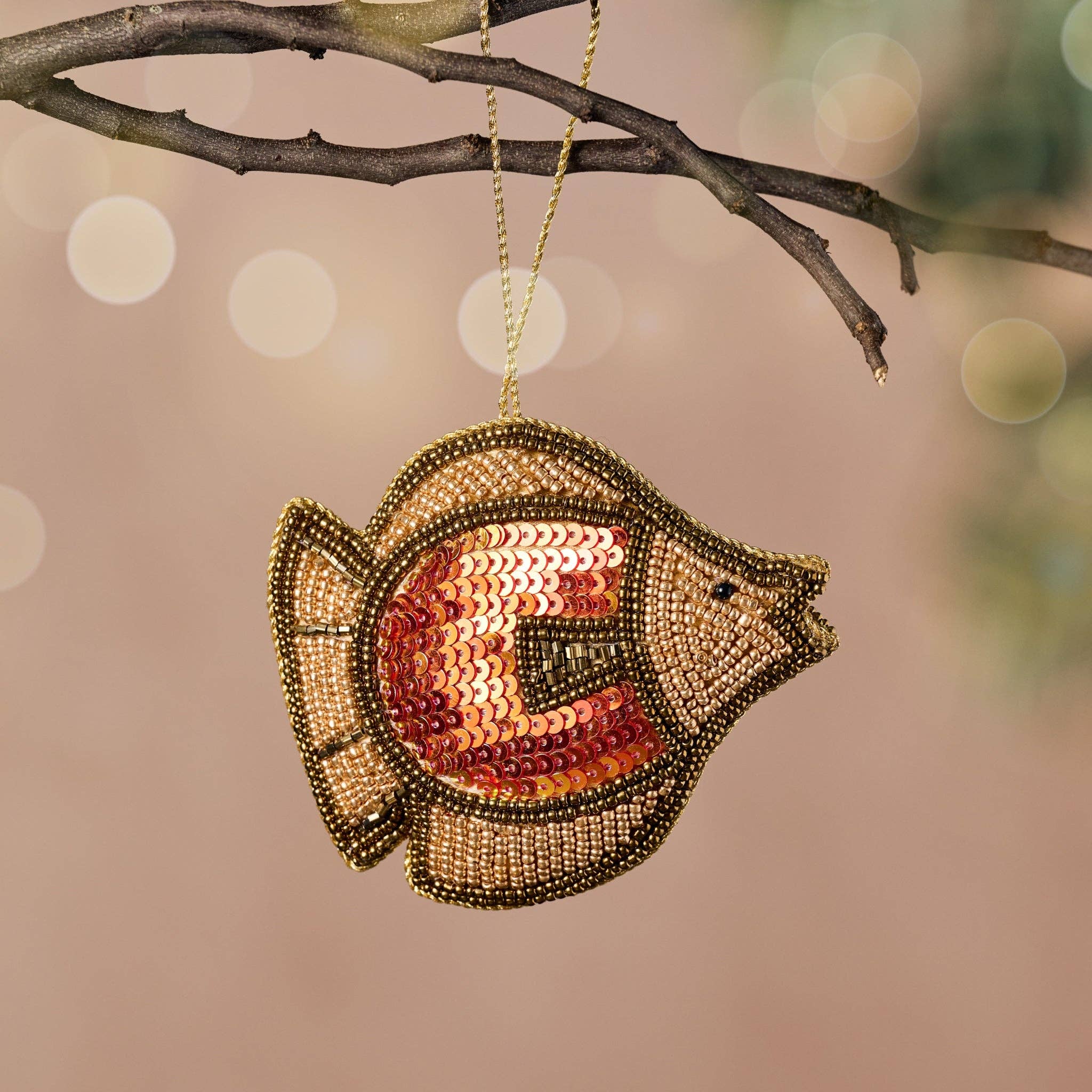 Chamak Beaded Fish Ornament