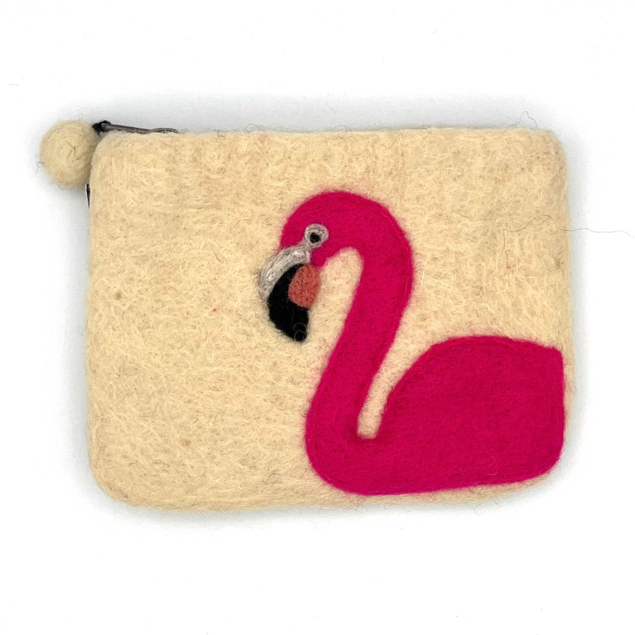 Flamingo Felt Coin Purse