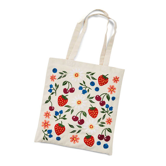 Embroidered Cotton Tote
