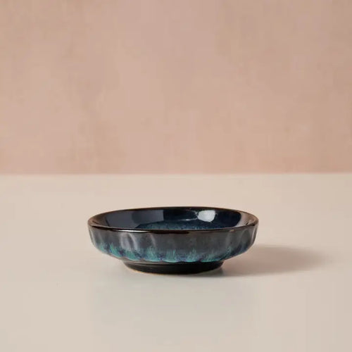 Ceramic Dish, "Tron Drip Glaze"