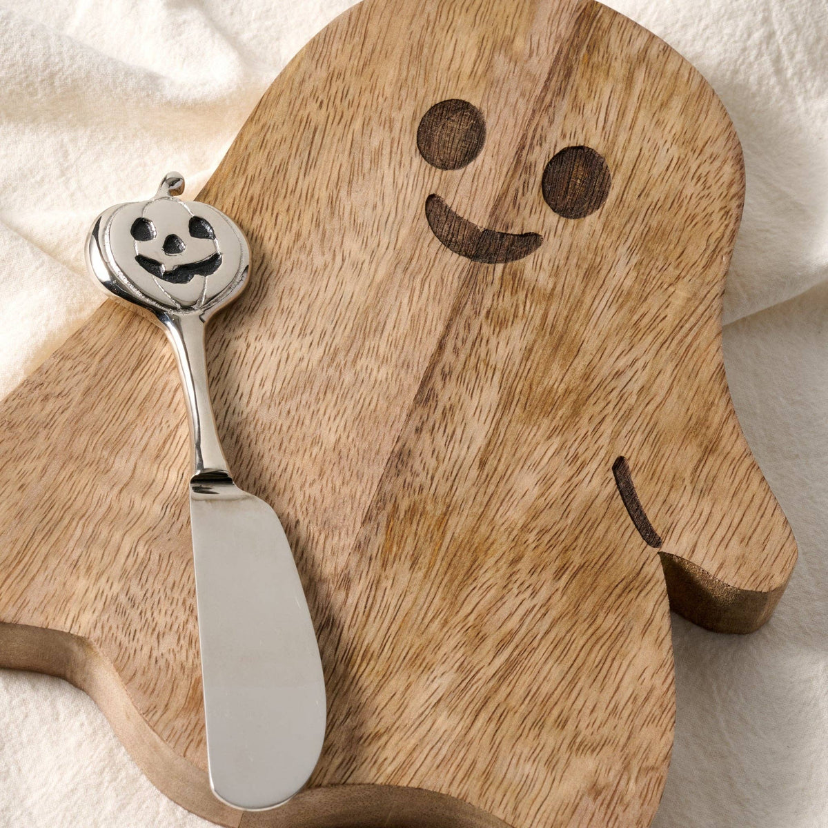 Kaddoo Silver Jack-O-Lantern Butter Knife