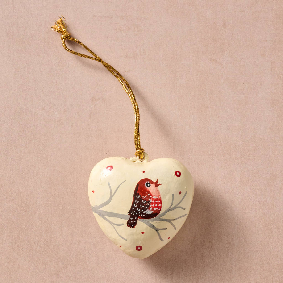 Gayan Lovebird Paper Mache Ornament