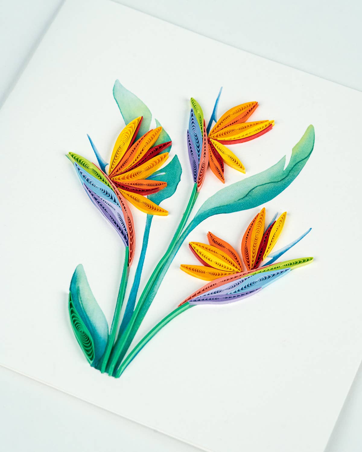 Quilled Greeting Card, "Bird of Paradise"