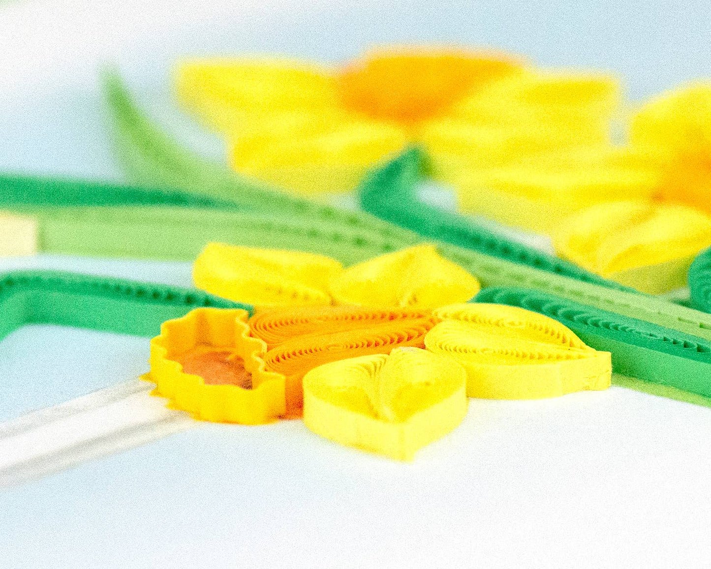 Quilled Greeting Card, "Daffodil Vase"