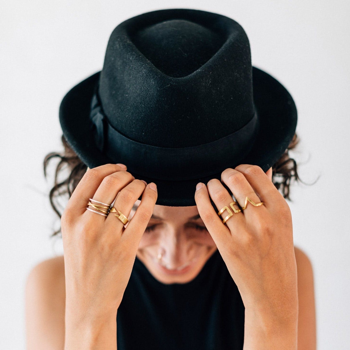 Ring cuff bombshell brass .5W br