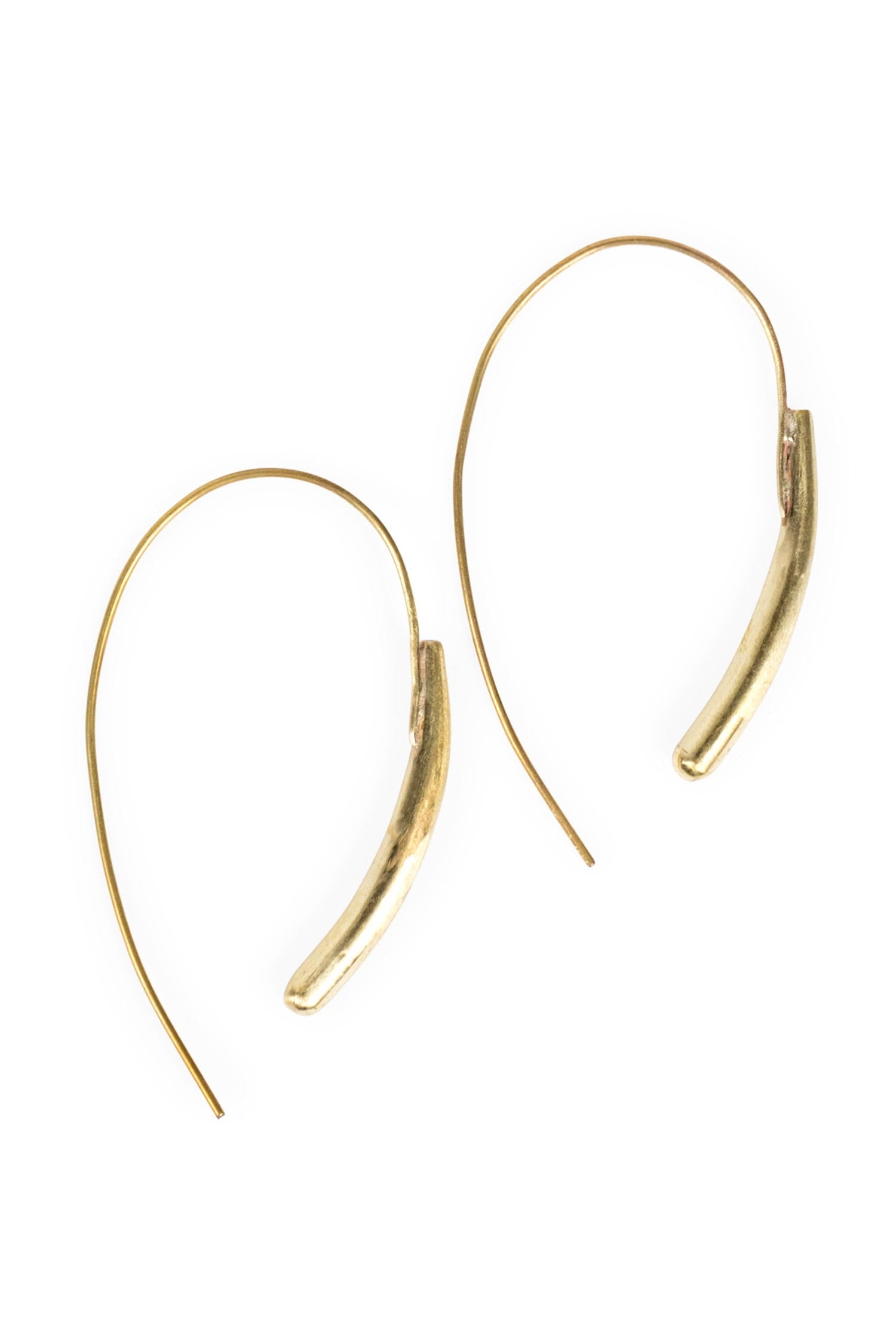 Earrings pull through bombshell 2L gold color