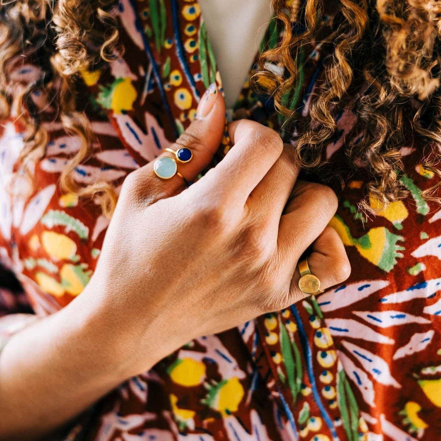 Ring cuff guiding star bombshell .4D brass