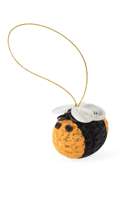 Ornament bee M/3 quill paper 2L black/yellow