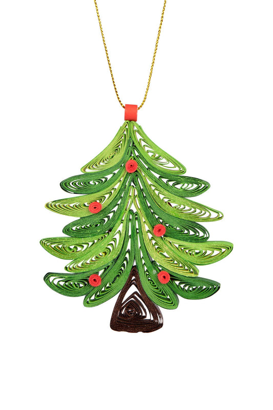 Ornament, "Quilled Evergreen"