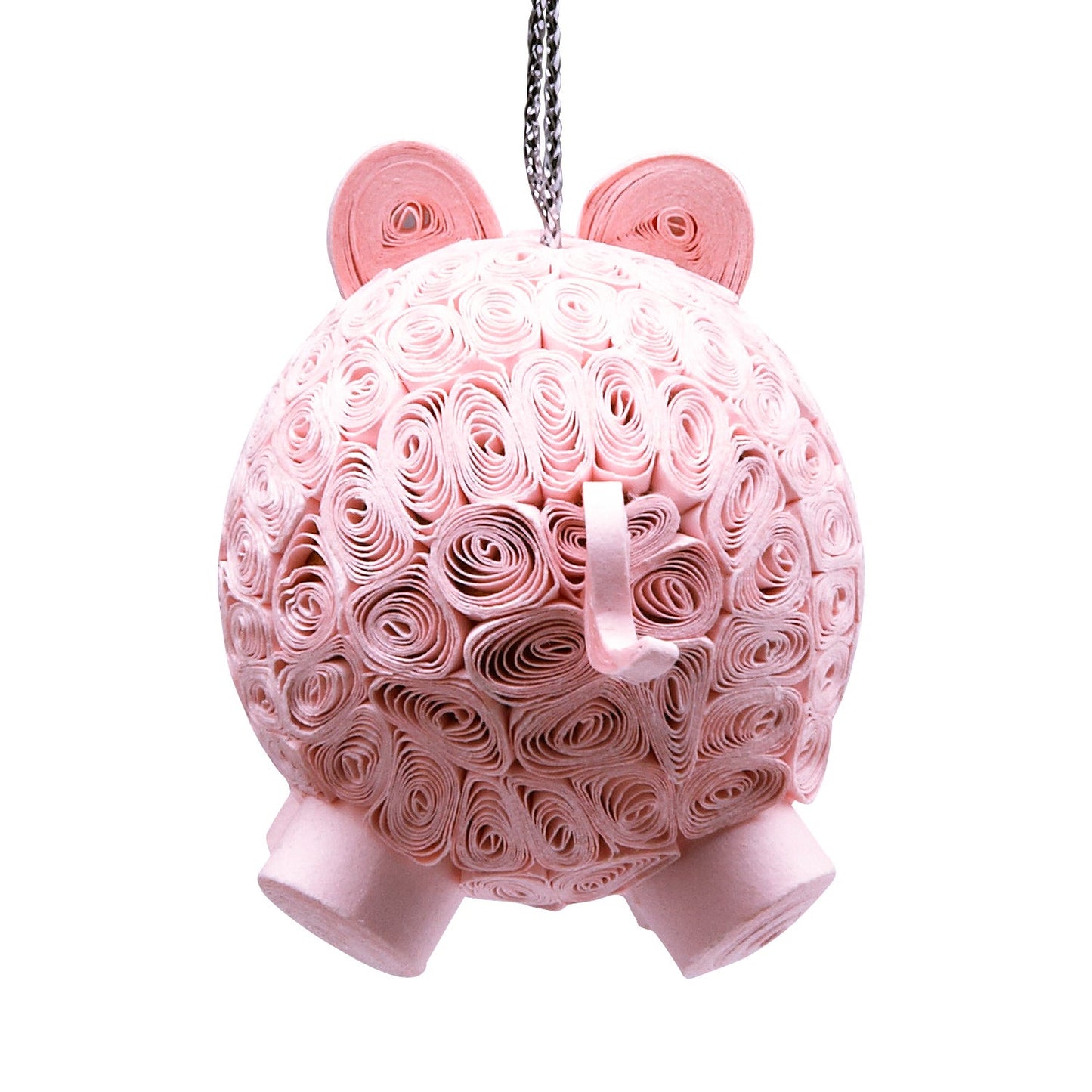 Ornament pig M/3 quilled ppr 2L pink
