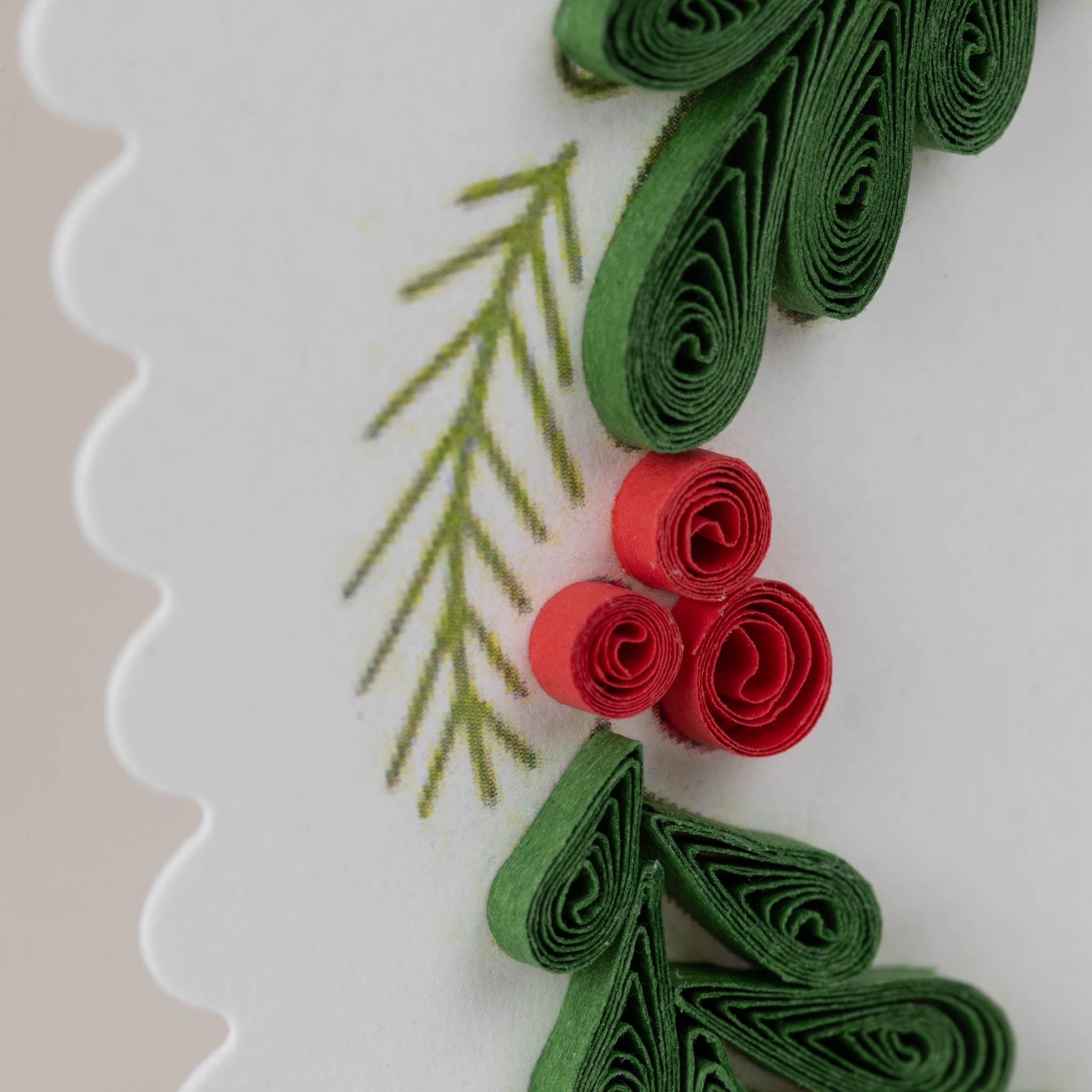 Holiday Wreath Quilled Card - Default Title (5405490)